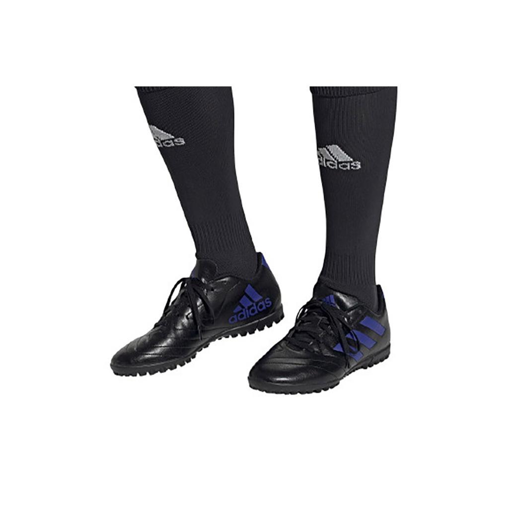 adidas Goletto 7 VII Lightweight Lace-Up TF (Rubber Studs) Firm Ground Artificial Turf Non-Slip Soccer Shoes Men Soccer Shoes Black Blue FV8705