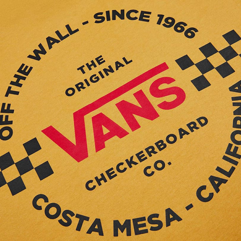 Vans T Shirts Men's Yellow Crew Neck Moderate VN0A4P4X50X