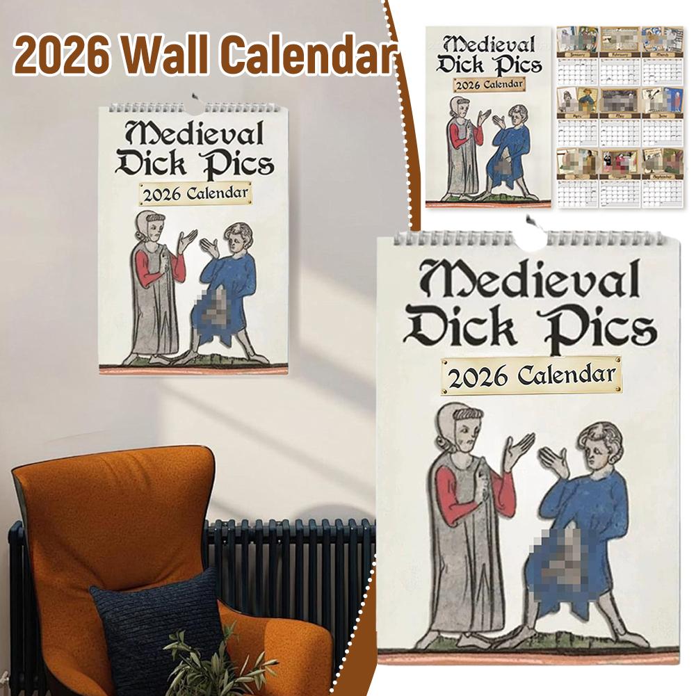 Calendario Medievale 2026 Immagini Divertenti Calendario Medievale Con Illustrazioni Scherzo Calendario da Parete Medievale Per Appassionati di Storia