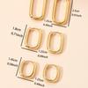 Minimalist European & American Square Hoop Earrings: High-End, Versatile, Light Luxury for Women