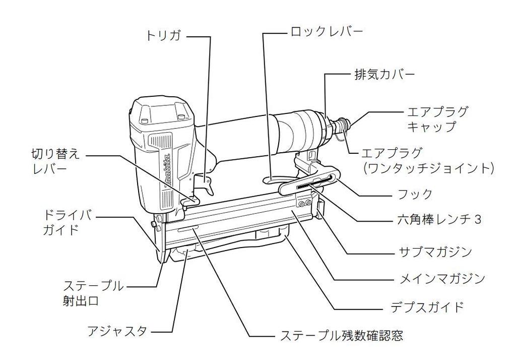 Makita Air Tacker 10mm AT1025AK
