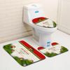 Christmas Bathroom Floor Mat Toilet Three-Piece Set