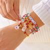 4Pcs/Set Christmas Tree Santa Claus Bracelet For Women Xmas Deer Snowflake Pearl Polymer Clay Beads Bracelets New Year Jewelry
