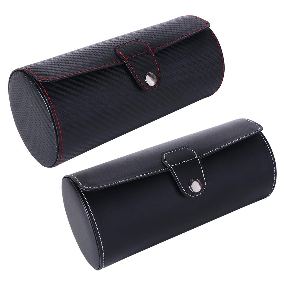 3 Slots Watch Storage Box Portable Watch Roll Travel Case Protection Watch Display Case  for Men