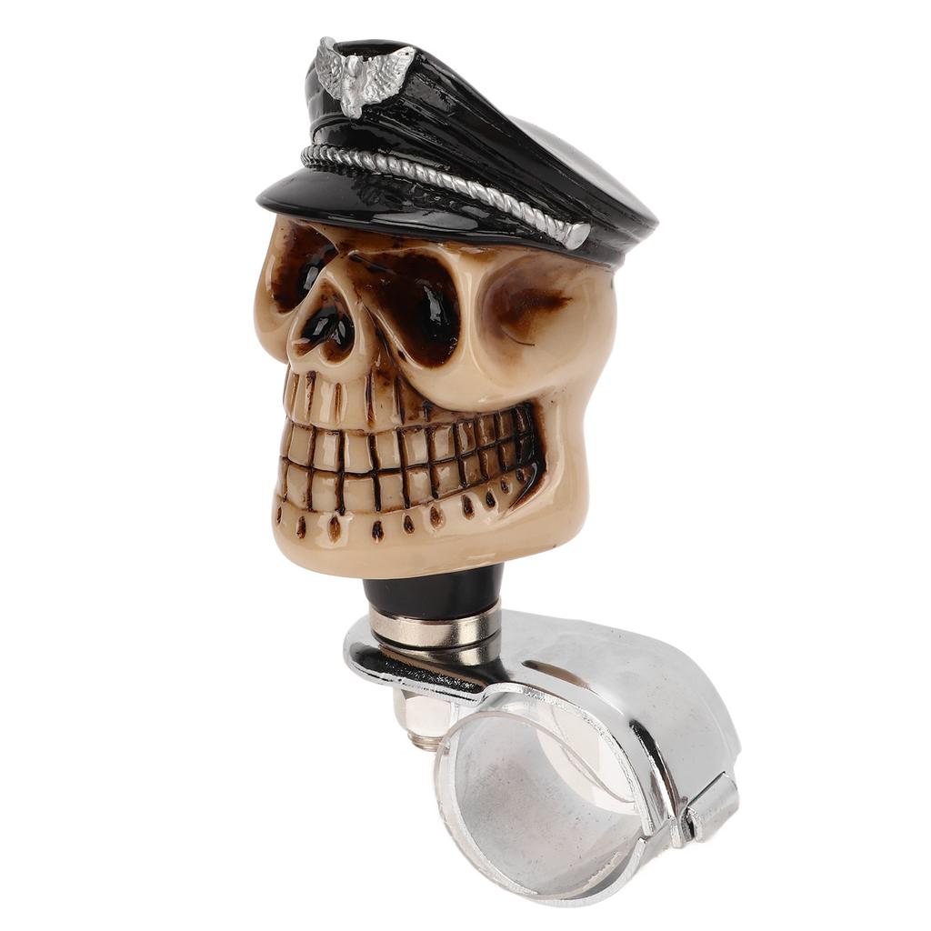 Skull Shape Steering Wheel Spinner 3cm Diameter Metal Resin Turn Knob Booster for Cars Trucks Tractors Boats