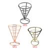 French Fries Stand Fried Chicken Display Rack, Metal Wire French Fry Holder for Restaurant, Cafe, Buffet Food Serving