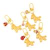 5 Piece Alloy Horse Zodiacal Keychains for Good Fortune In 2026 Multifunctional Lightweight Phone and Bag Accessories