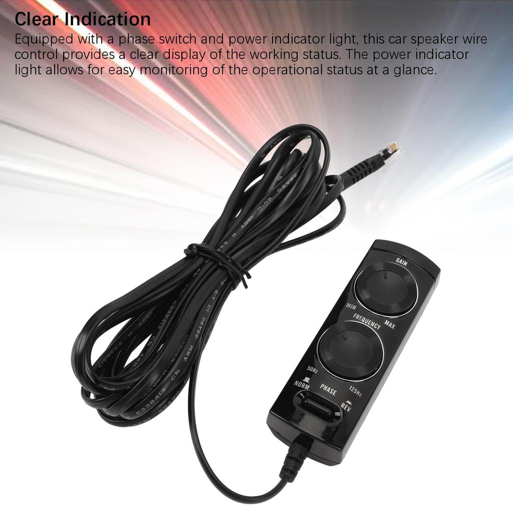 Car Subwoofer Remote Control Wire, Replacement Remote for TS-WX110A/TS-WX120A with Indicator Light