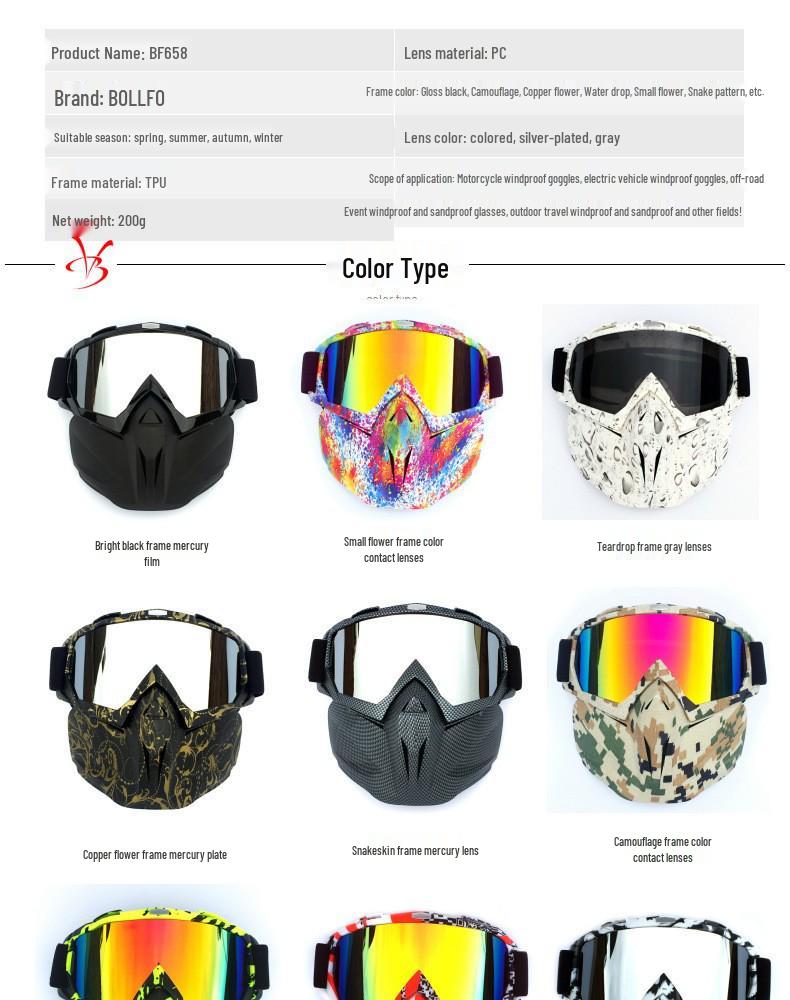 Off-Road Motorcycle Goggles: Exclusive Face Shield Protective Eyewear for Outdoor Use