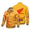Jaqueta Masculina com Gola Alta e Zíper com Logo de Carro - Estilo Baseball Esportivo Casual para Primavera e Outono