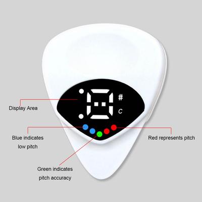 2 In 1 Guitar Pick Tuner for Acoustic Electric Bass Mandolin Instrument