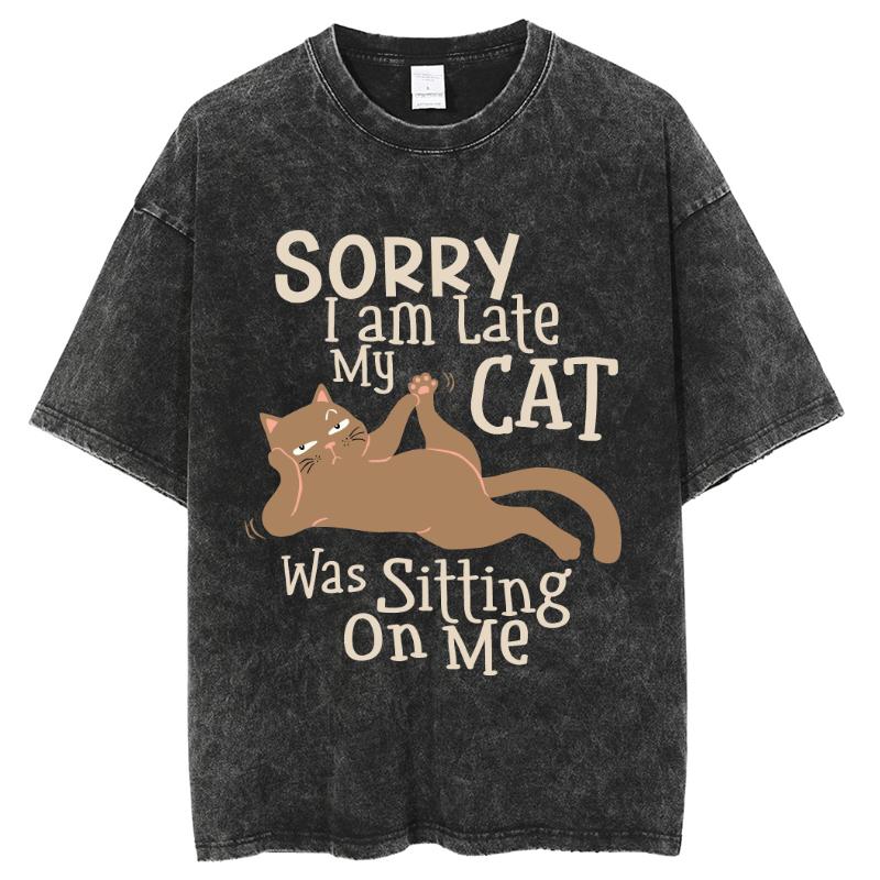 

Футболка женская с принтом в виде милой черной кошки, свободный круглый вырез, эластичный короткий рукав, унисекс, повседневный топ 3XL