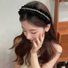 Sweet Velvet Pleated Hair Hoop Elegant Women Sequin Hairband Shiny Rhinestone Headband  Banquet