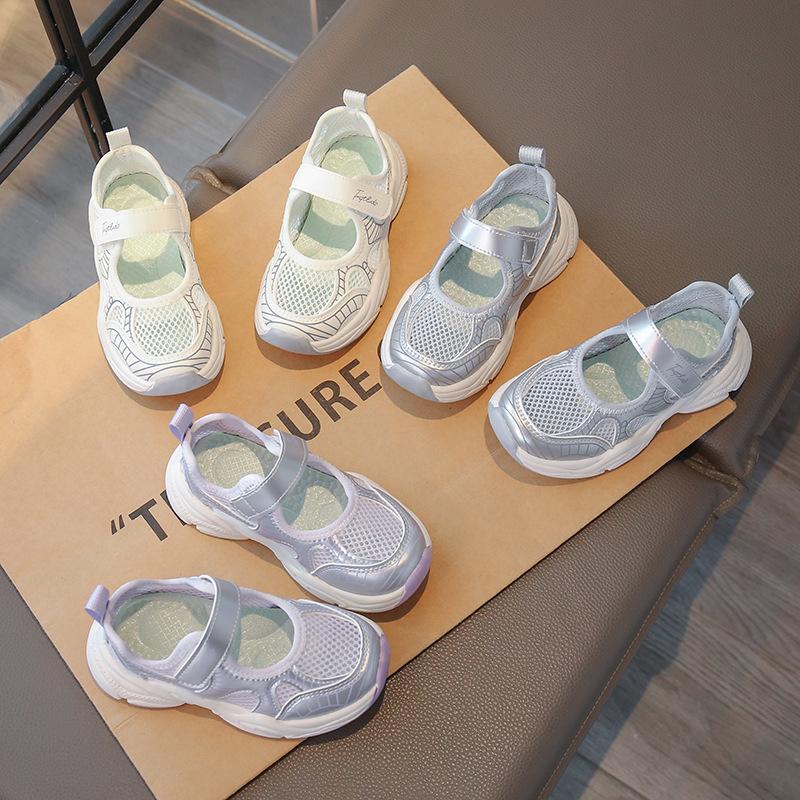 Girls Sandals Spring and Summer New Children's Shoes Soft Sole Fashion Sneakers Girls Casual Net Shoes Breathable