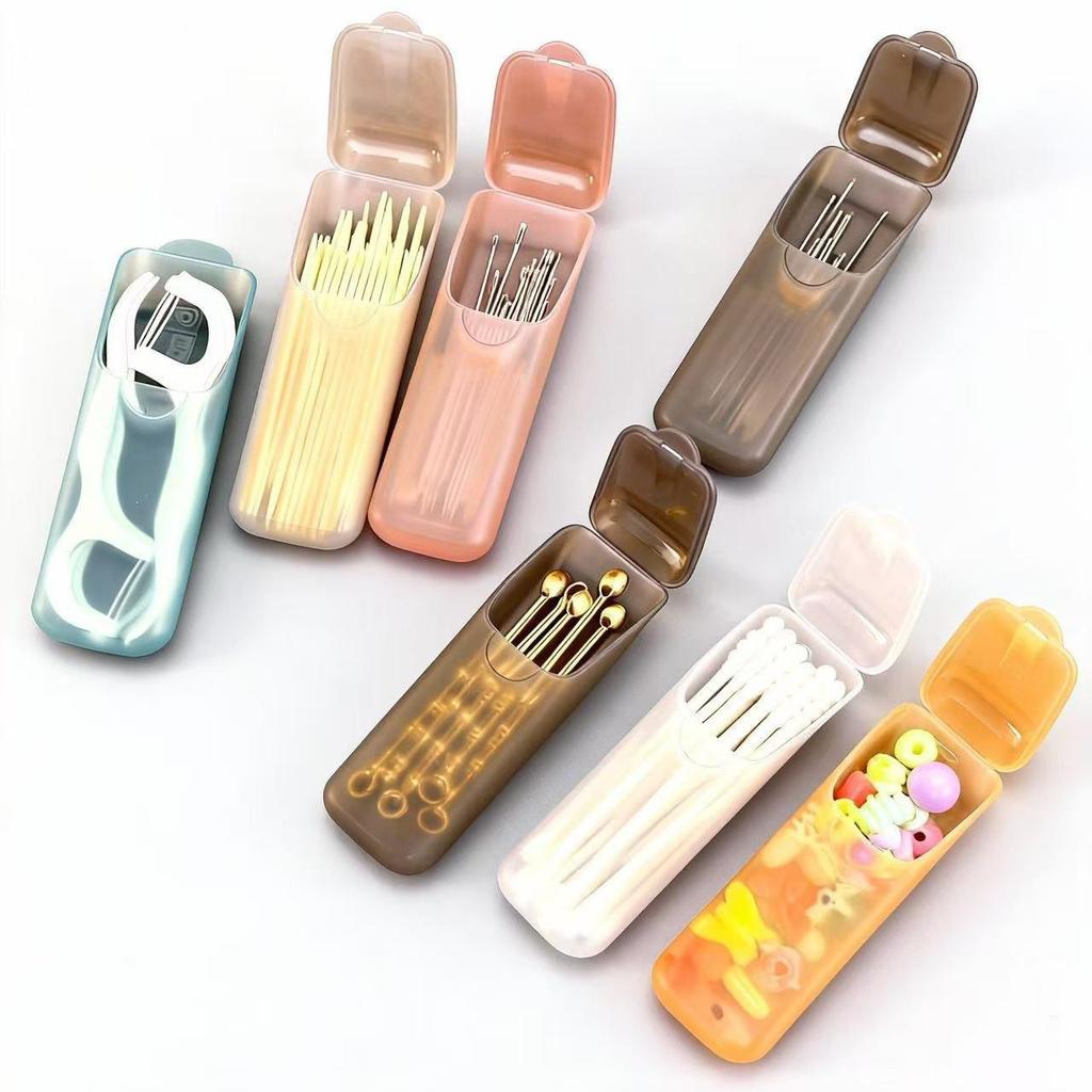 Portable Transparent Toothpick Holder: Compact PP Material Storage Box for Travel