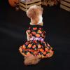 Halloween Dog Dress for Small Medium Large Dogs Pumpkin Pet Costume Party Outfit