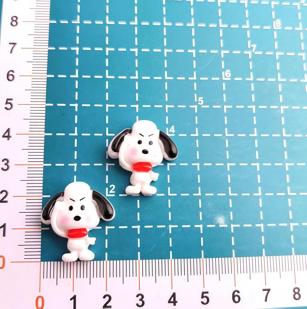 Glossy Cute Snoopy Dog Resin Accessories for Phone Cases & Hair Clips