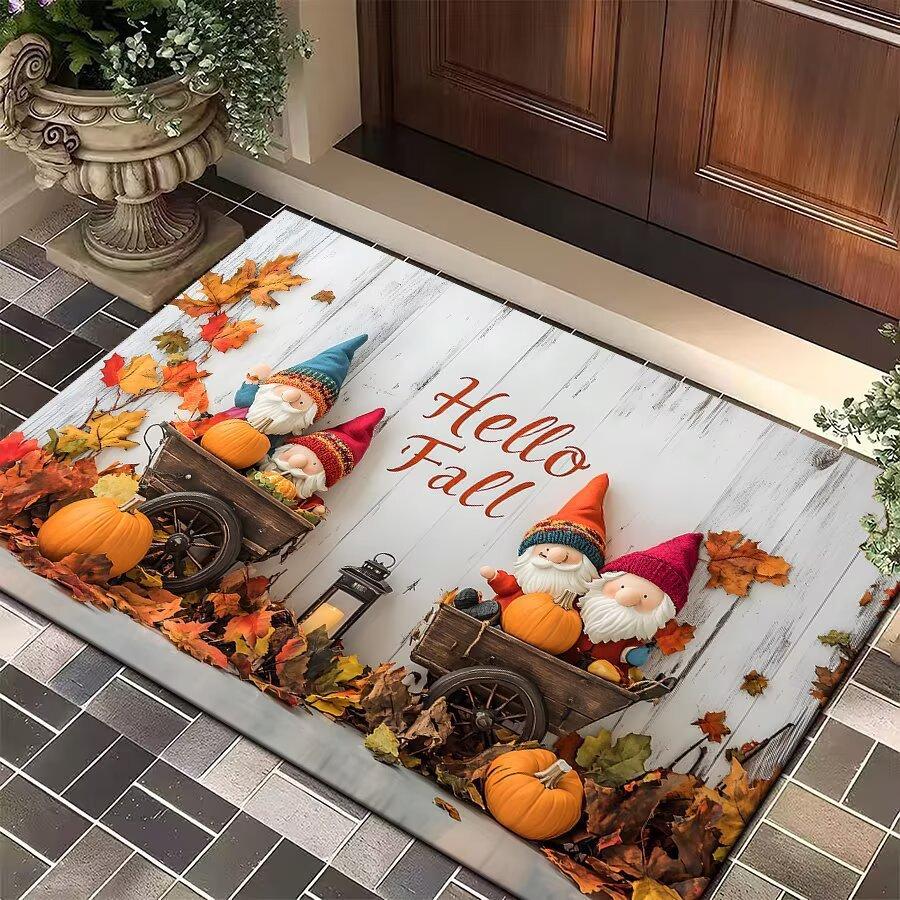 Nordic Christmas Floor Mat Entrance Door Porch Dirt-Resistant And Easy To Take Care Of Floor Mat Hotel Homestay Holiday Decorative Blanket