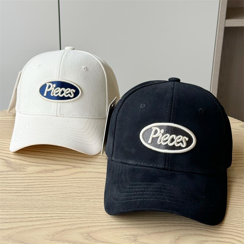 New spring and summer sun protection large brim letter-printed baseball cap for men, Korean style couple's baseball cap for women, trendy