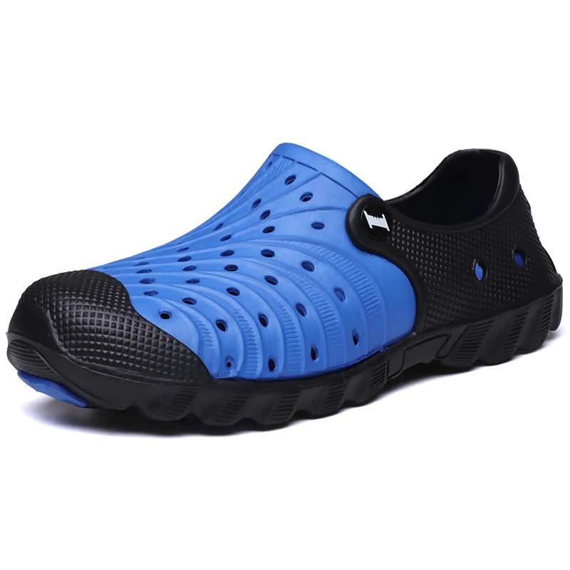 Summer Sports Men's Hollow Sandals Casual Beach Shoes Comfortable Breathable Sandals Comfortable Eva Soft Sole Unisex Slippers