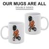 1Pack 11oz White Ceramic Mug Featuring Double-Side Printed Graphic Reliable Coffee Cup For Home Office Use