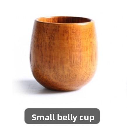 1PC Woodens  Belly Cup Creative Pattern Wooden Solid Wood Handcarved Anti Scald Tea Cups Simple Fragrant