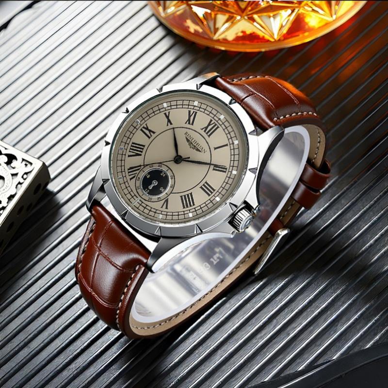 Wristwatch Business Watch for Men Quartz Clock Leather Watches