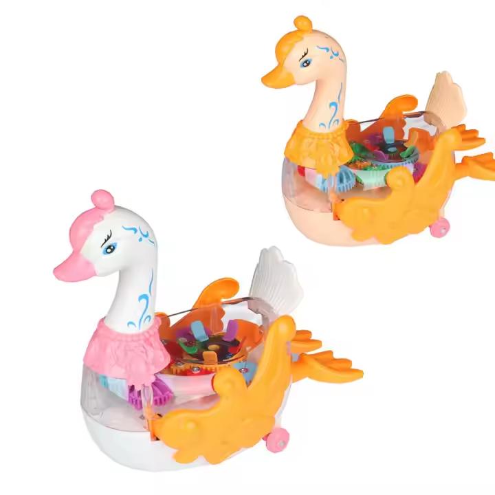 Big Goose Electric Transparent Gear Big Goose Cool Light Music Children s Educational Toys