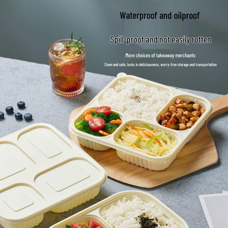 Degradable Corn Starch Rectangular Meal Box with Lid