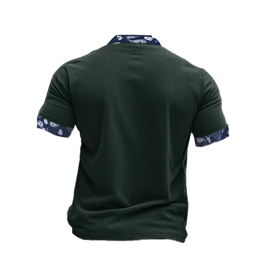 Summer Men Strap Corduroy Short Sleeve T-shirt Men