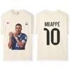 Kylian Mbappe France 10 Cartoon Portrait Tshirt French National Football Team Fan Oversized Casual Tee