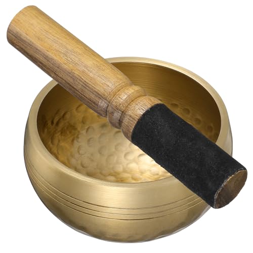 STOBOK Singing Bowl and Stick Set, Extra Small 8cm Singing Bowl, for Meditation, Healing, and Purification
