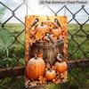 2D Flat, 1pc Thanksgiving Pumpkin Bird Farmhouse Wall Aluminum Sign, Thanksgiving Party Decor, Dining Room Wall Art, Kitchen Farmhouse Decor, Fall