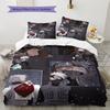 Naruto Anime Character Pattern Bedding Home Decoration Birthday Gift (1 * duvet cover + 2 * pillowcase, without core)