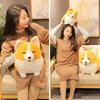 Cute Standing Smile Corgi Dog Stuffed Plush Doll Toy Home Sofa Decor Kids Toy