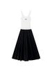 Meuameu Logo Sleeveless Layered Dress