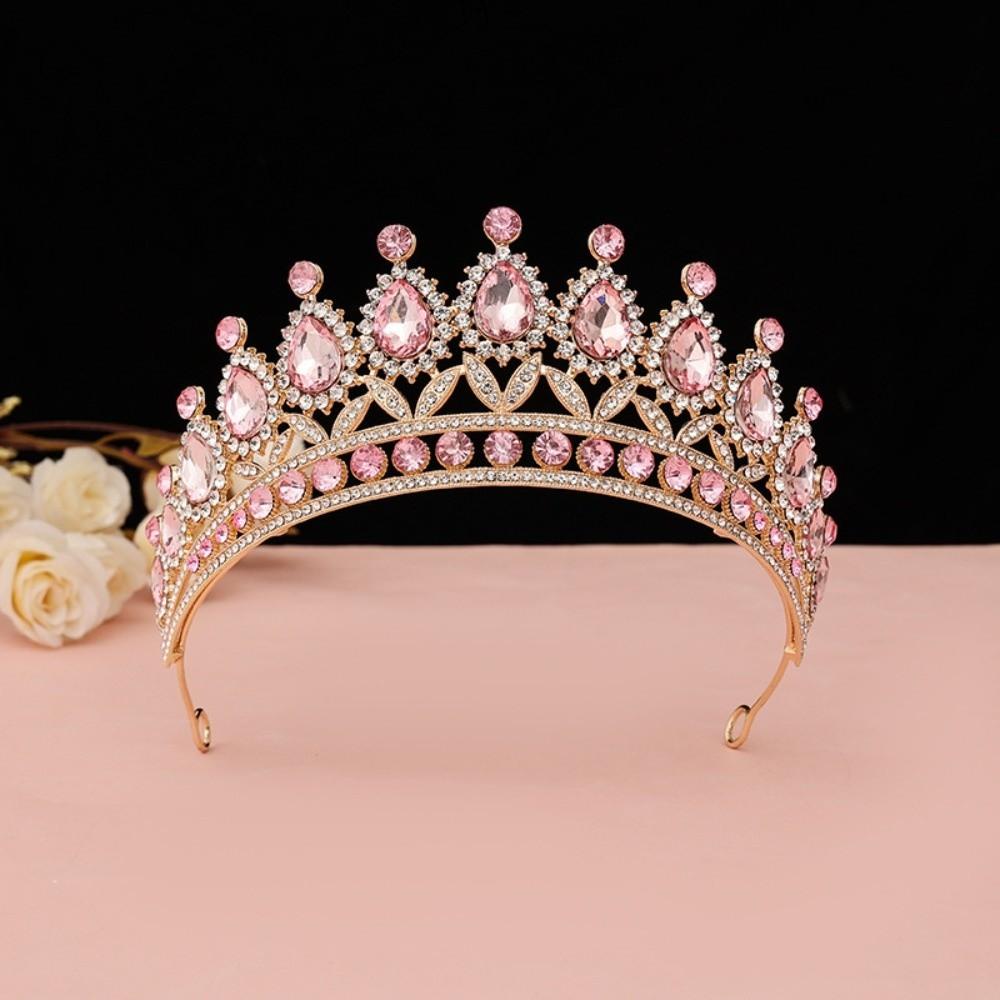 Luxury Elegant Crystal Bridal Tiara Metal Wedding Hair Tiara Princess Crown  Birthday Celebration