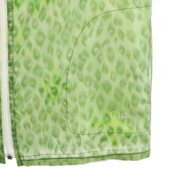 Chloe Leopard Zip Best L Green system hood Women Used