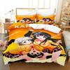 3D Anime Kawai Young Girls Kanokon Beding Set Printed Bed Linen Set With Pilowcase Soft Duvet Cover Soft Single Double Quen Super King-Sized Dimension