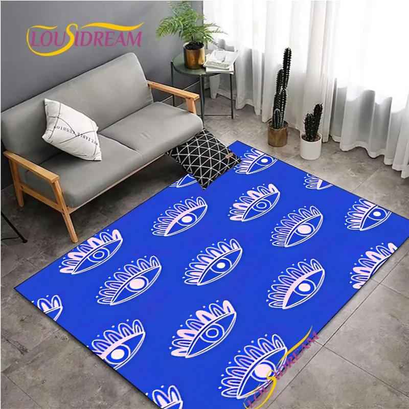 Evil Eye Pattern Nordic Style Area Rug Living Room Bedroom Decorat Yoga Carpet Door Un-slip Floor Mat Photography Props Alfombra
