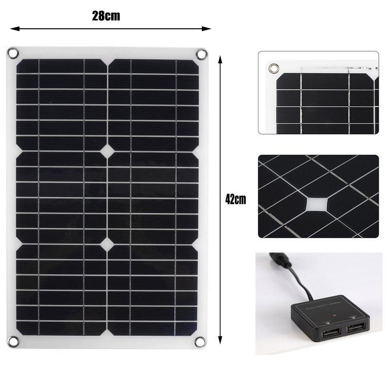 20W Solar Panel Kit with 40A Controller, 18V Portable Charger for Camping and RVs.