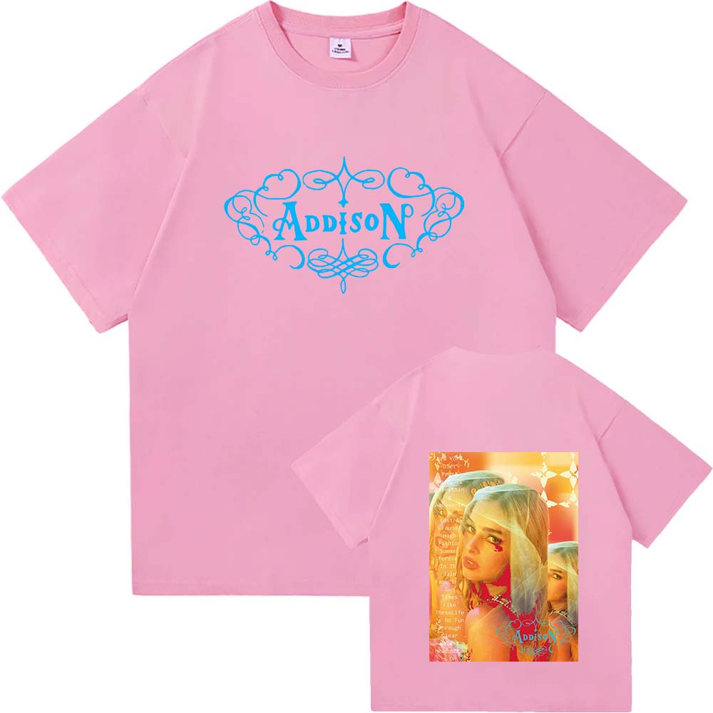 2025 Addison Rae 2025 New Album Addison T Shirt Fashion Retro UnisexWomen Clothing Harajuku Clothes Summer 100 Cotton Graphic T S
