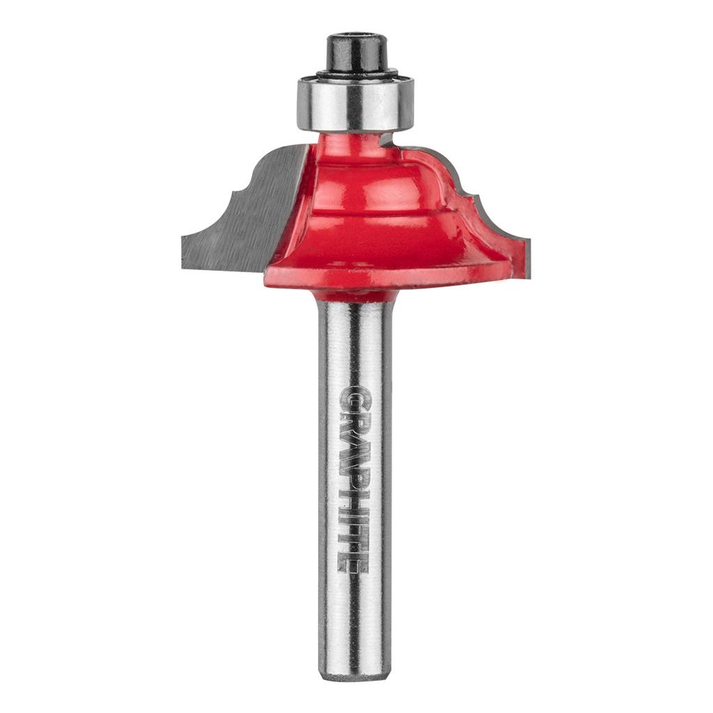 Shaped cutter with bearing, decorative, HM, 28.6 x 11.7 mm, 6 mm shank