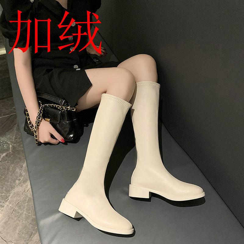 Korean version of versatile boots children's autumn new thin single boots knight boots high boots elastic boots long boots