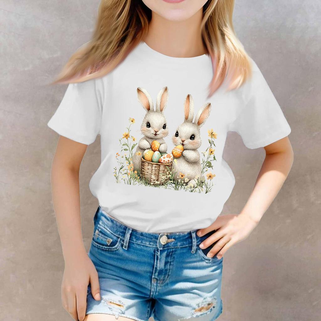 Kleinkind Mädchen Jungen T-Shirts Kinder Top Jungen und Mädchen Bedrucktes Kurzarm T-Shirt