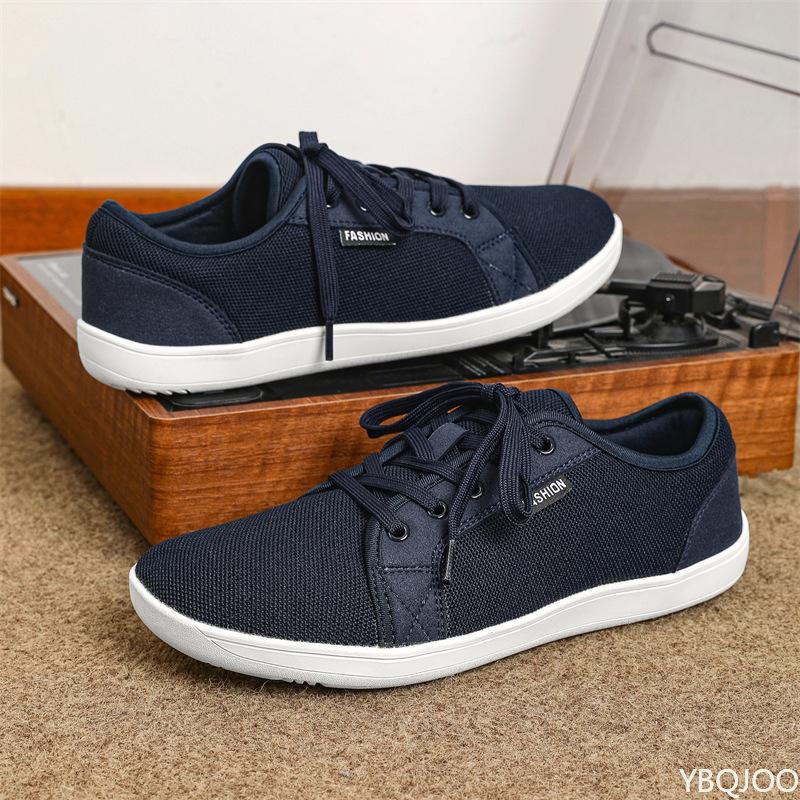 Men's Breathable Mesh Casual Sports Shoes for Walking Without Fatigue Low Cut Outdoor Anti Slip Lace Up Comfortable Men's Shoes