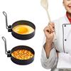 2PCS Stainless Steel Egg Shaper 3.5 In Non-Stick Egg Rings Multi-functional Durable Pancake Cooking Ring Restaurant