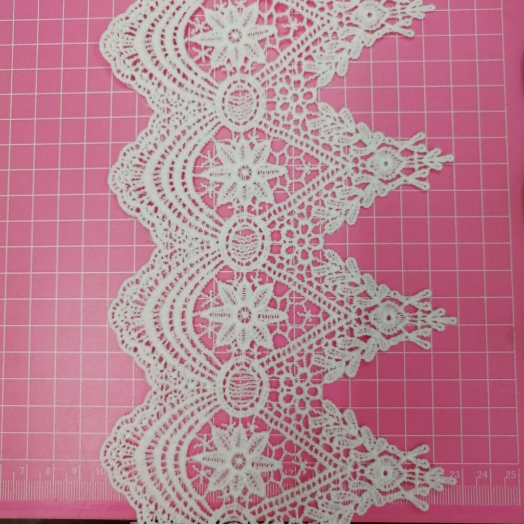 Water-Soluble Unilateral Wave Barcode, Milk Silk Hollow Embroidery Women'S Clothing Skirt Accessories Lace