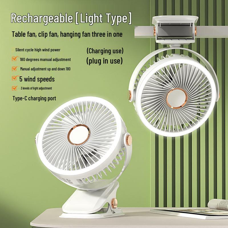 Ventilador de Clipe Multifuncional Portátil: Vento Forte e Longa Duração da Bateria para Uso em Mesa ou ao Ar Livre