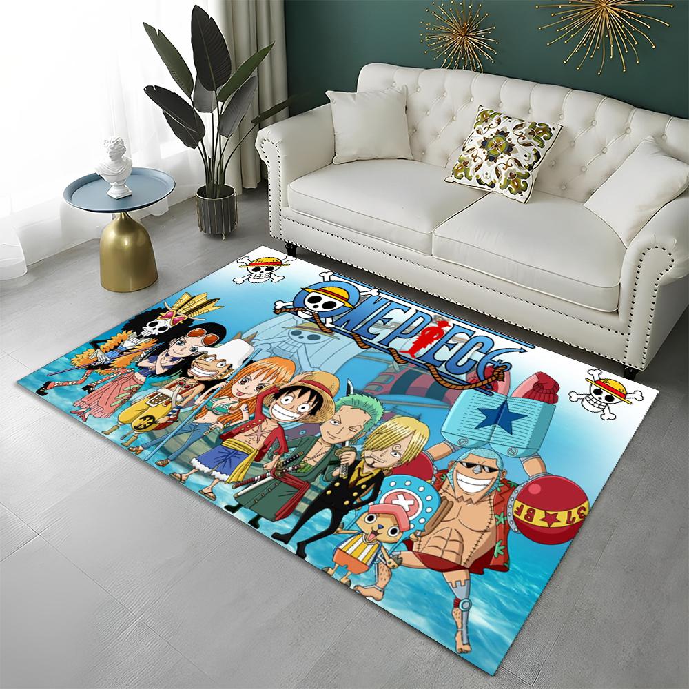 Zoro One P-Piece Cartoon Anime Carpet Rug for Playroom Bedroom Living Room Sofa Home Decor,kids Game Area Rug Non-slip Floor Mat
